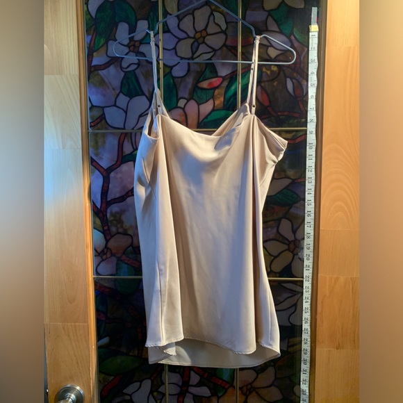 Large Le Chateau champagne colour silky tank top. - Picture 3 of 3